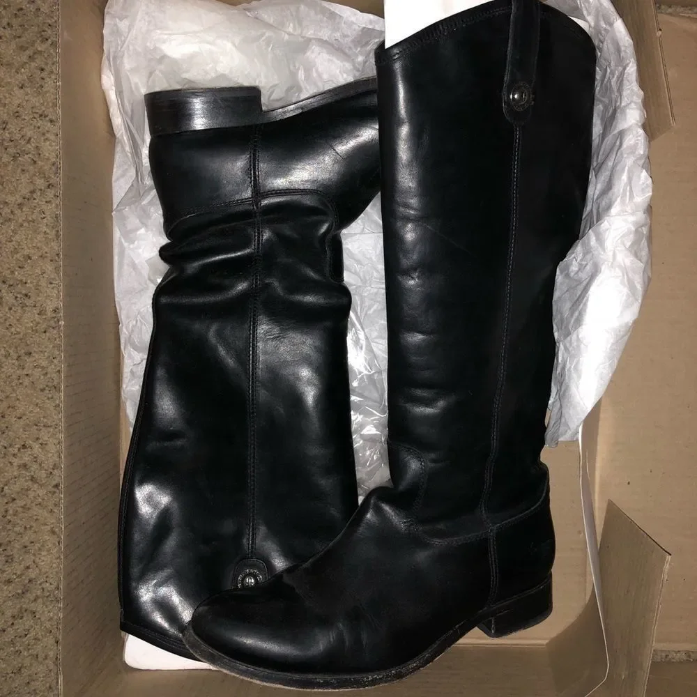 FRYE ‘Melissa Button' Leather Riding Boot - Picture 2 of 5